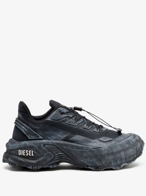 Diesel D-Cage-distressed chunky sneakers in ripstop