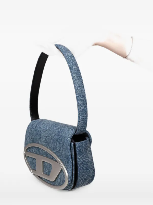 Diesel 1DR-Iconic logo-plaque Denim Shoulder Bag | Blue | FARFETCH