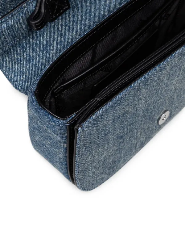Diesel 1DR-Iconic logo-plaque Denim Shoulder Bag | Blue | FARFETCH