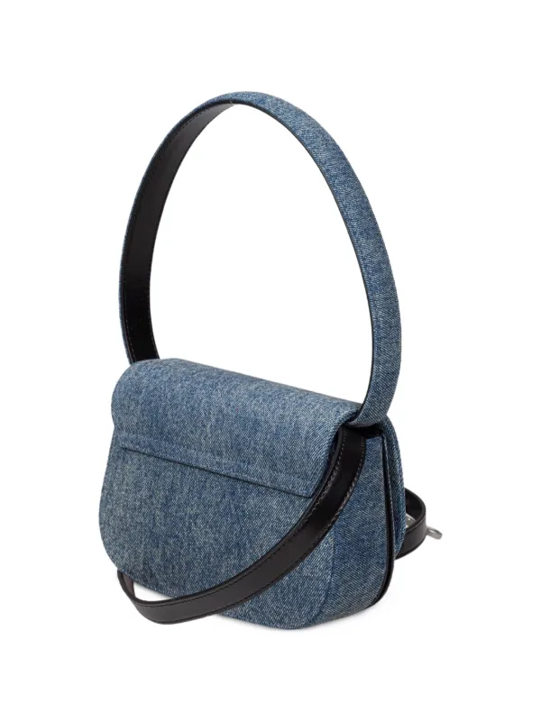 Diesel 1DR-Iconic logo-plaque Denim Shoulder Bag | Blue | FARFETCH