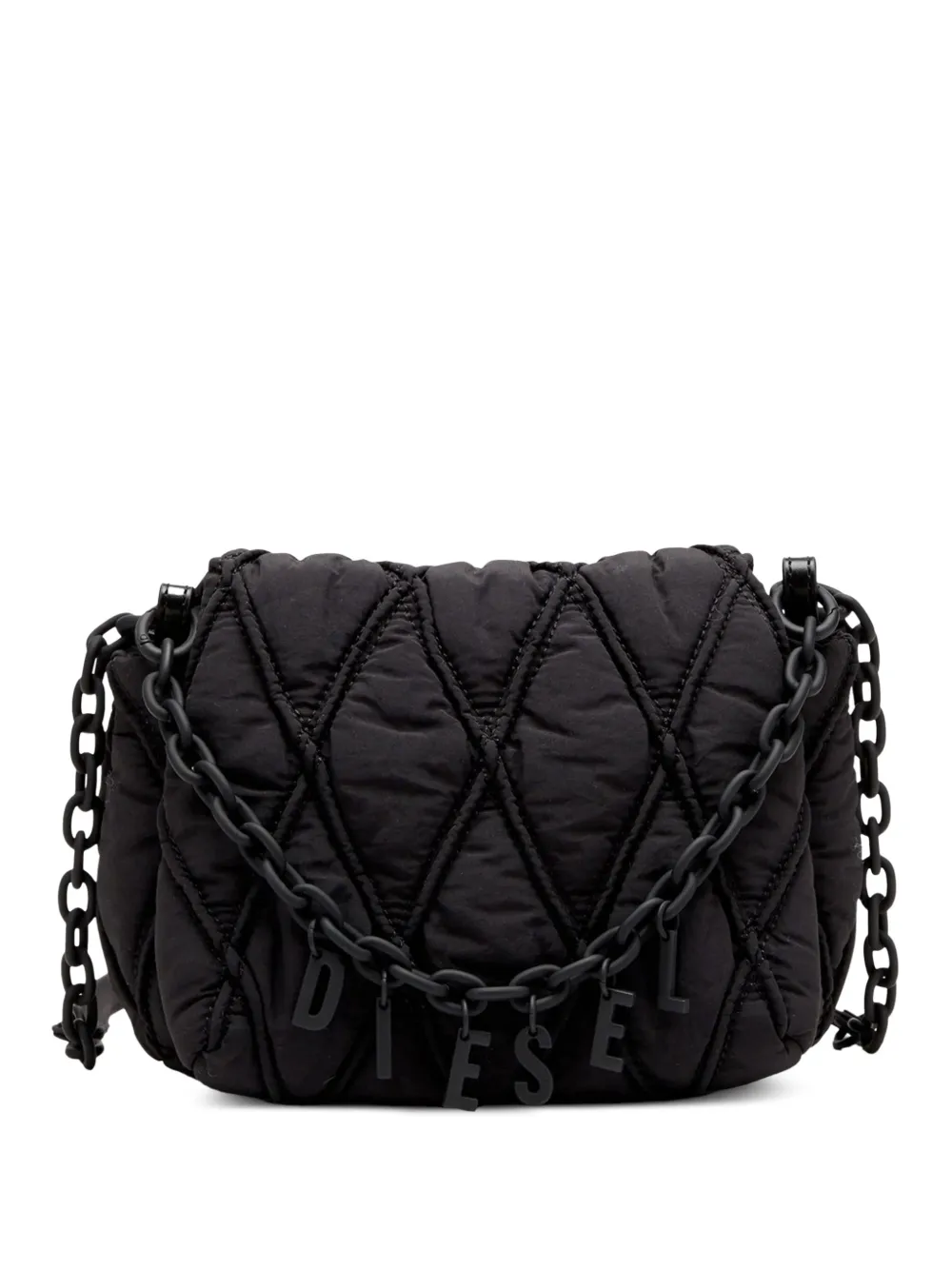 Diesel Kleine Charm-D schoudertas Zwart