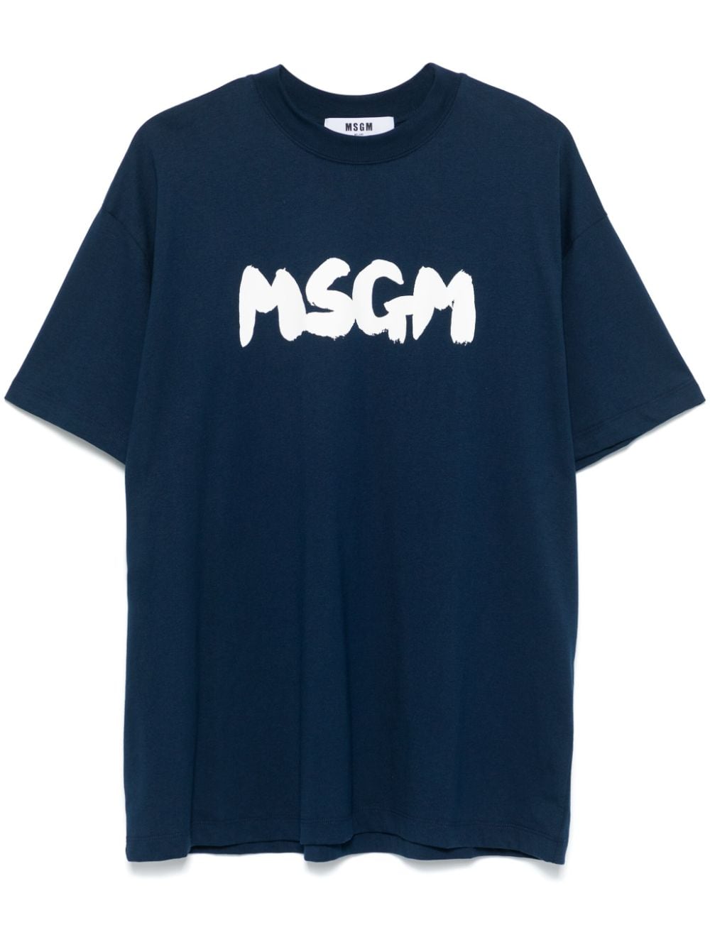 Msgm Logo-print T-shirt In Blue