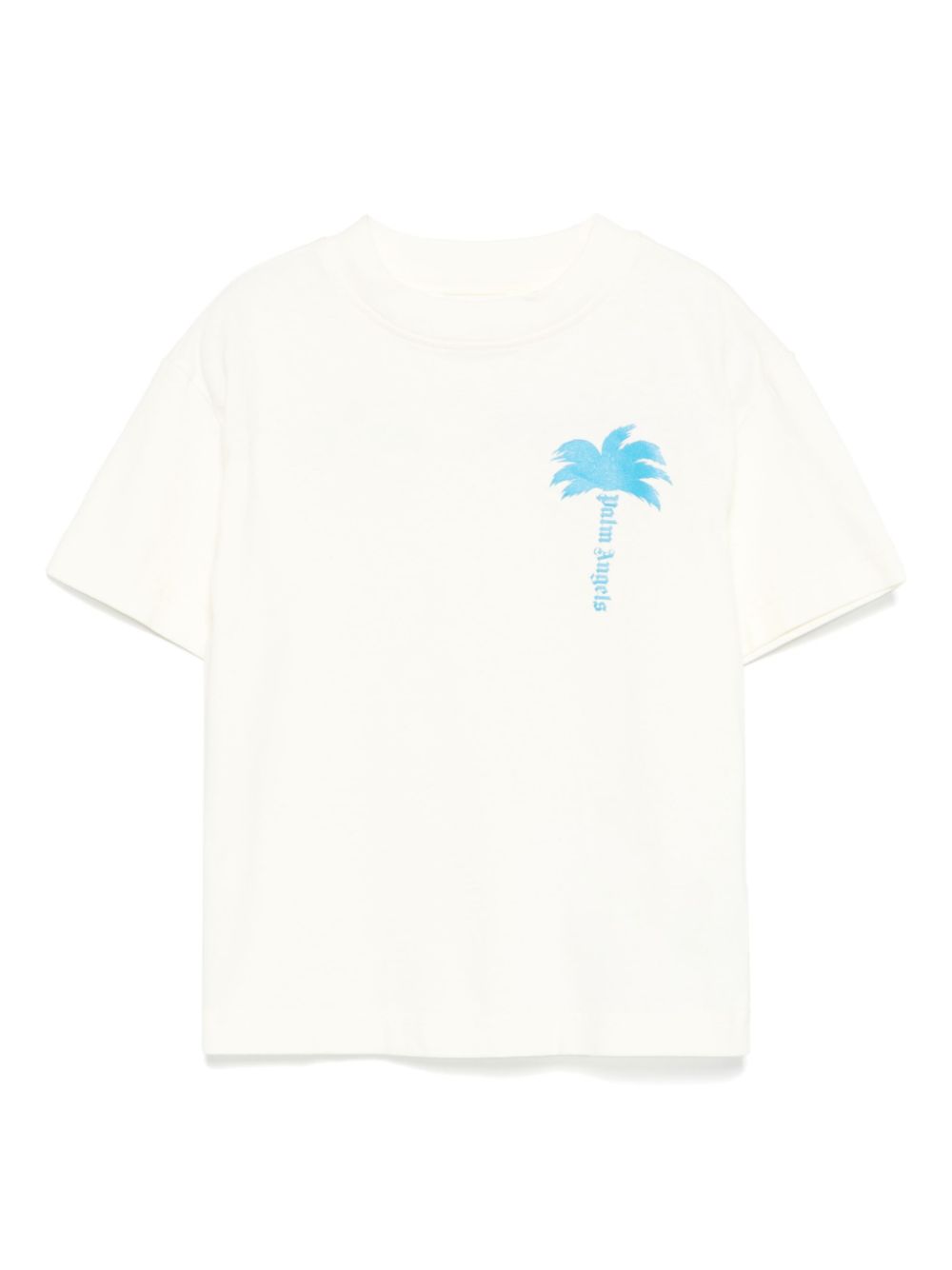 Palm Angels Kids palm-print T-shirt - Yellow