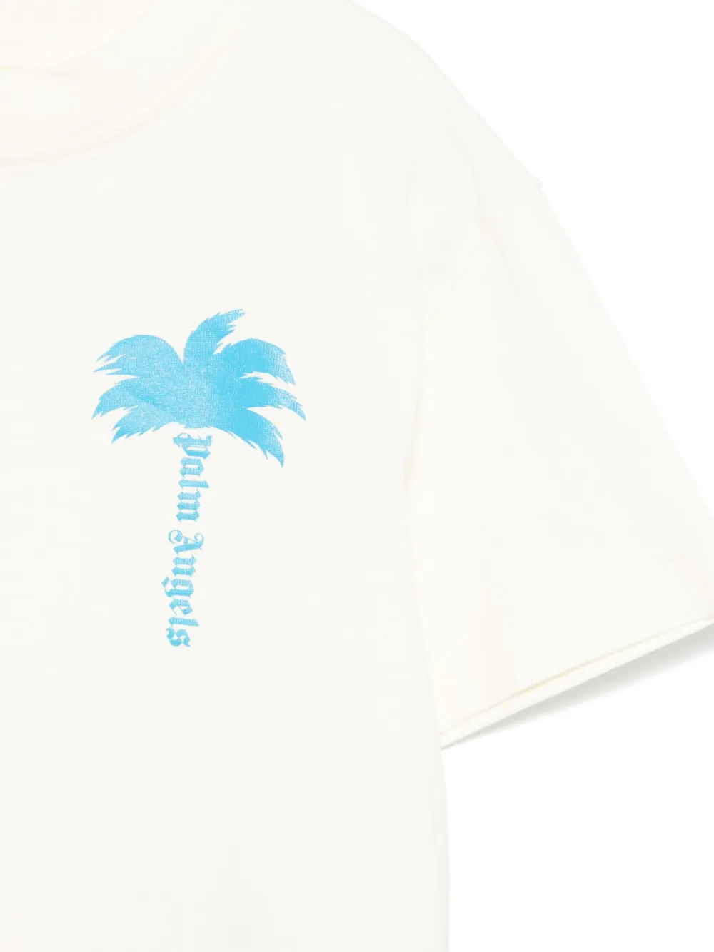 Palm Angels Kids T-shirt met palmprint Geel