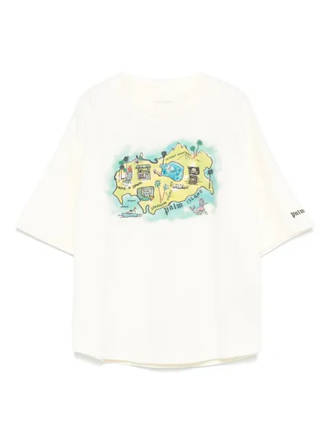 Palm Angels Kids T-Shirt mit Landkarten-Print