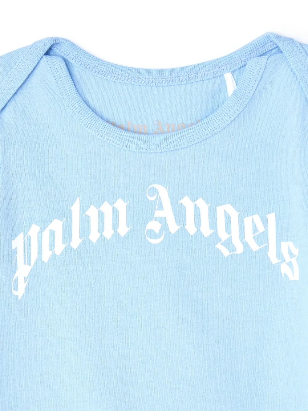 Palm Angels Kids Drie paar rompers met gewelfd logo Blauw