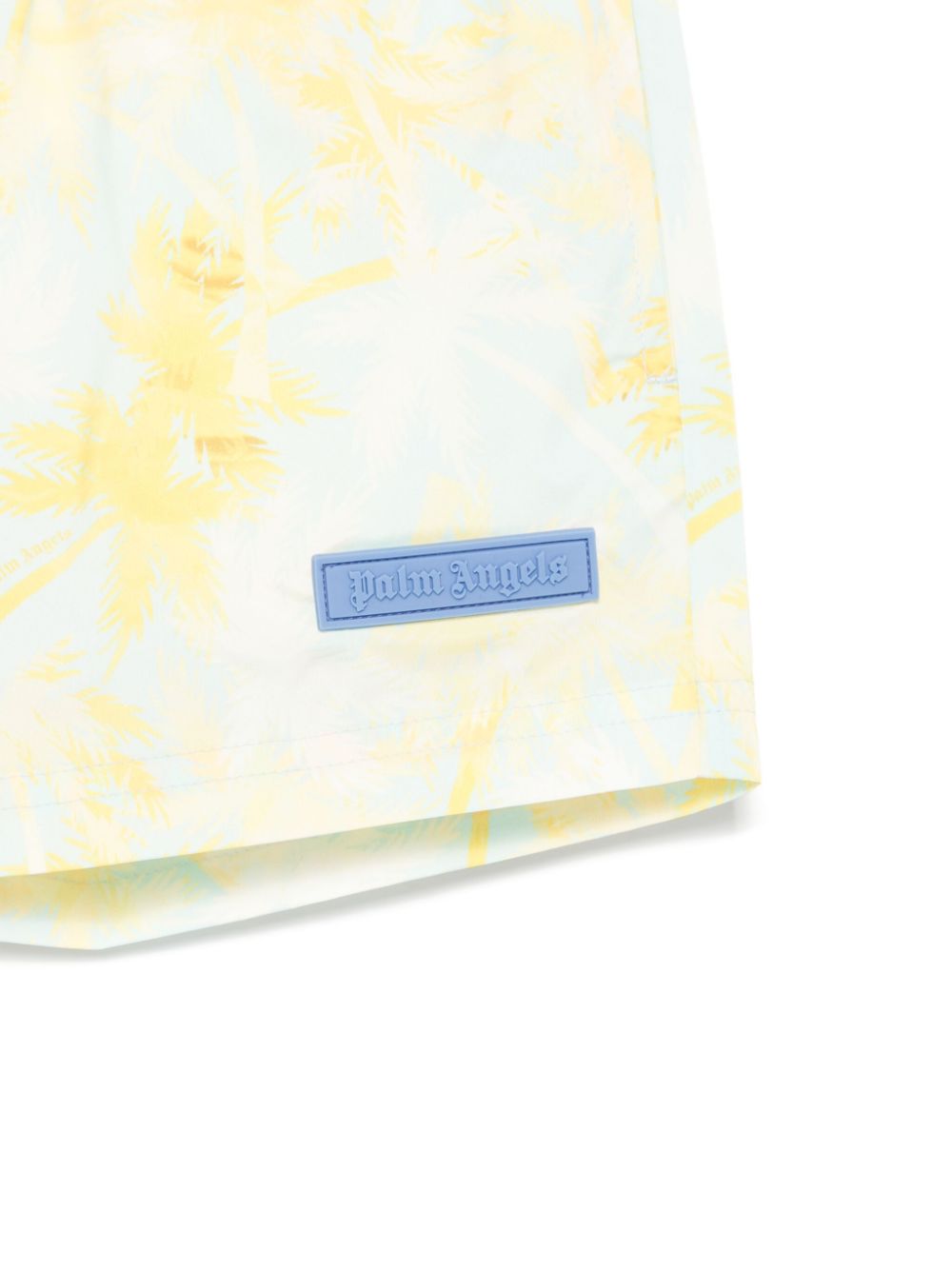 Palm Angels Kids palm-print swim shorts - Yellow