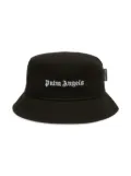 Palm Angels Kids logo bucket hat - Black