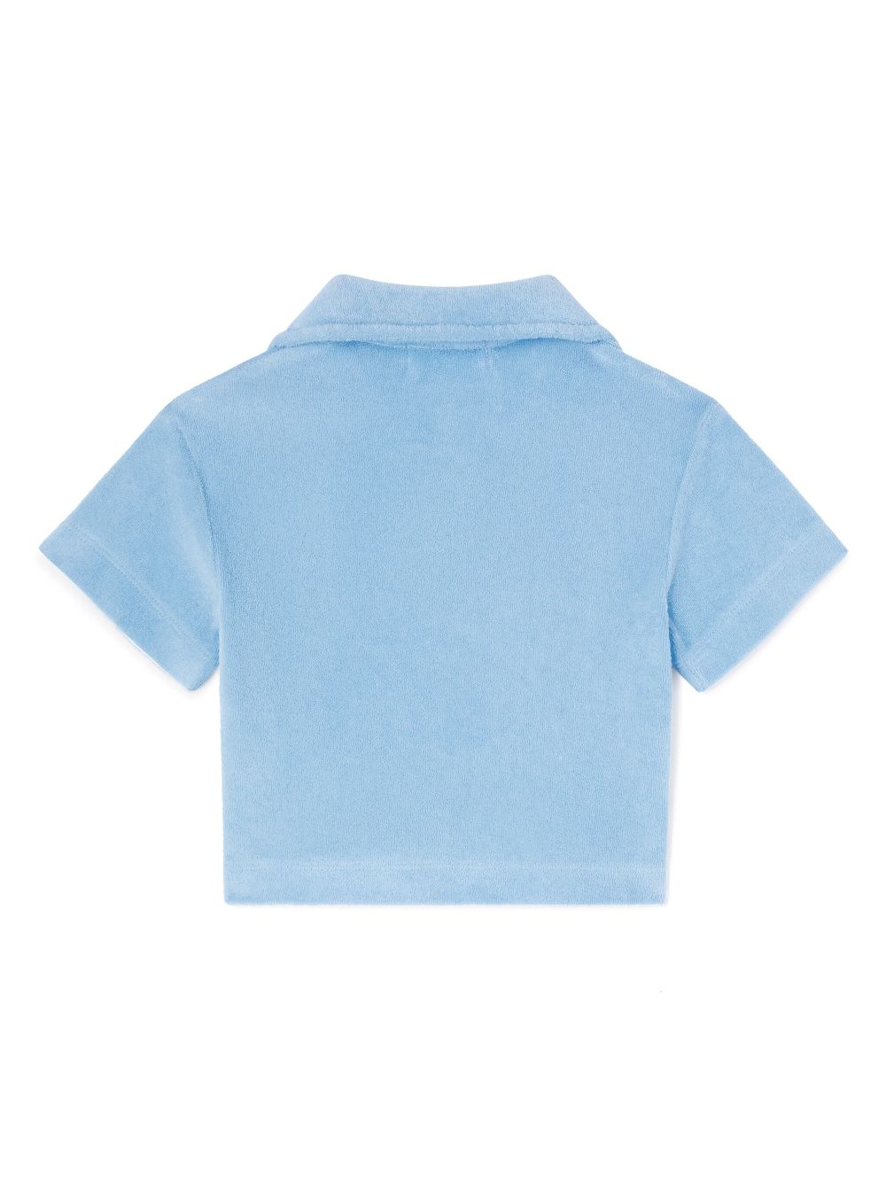 Palm Angels Kids bear appliqué polo shirt - Blue