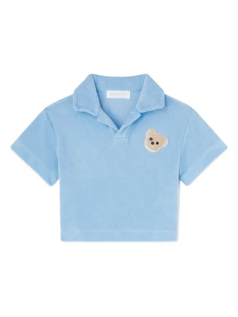 Palm Angels Kids bear appliqué polo shirt 