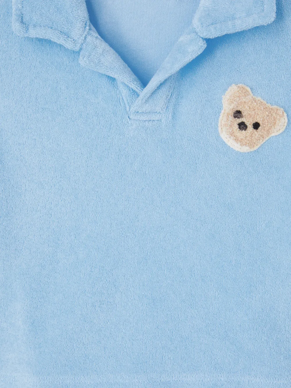 Palm Angels Kids Poloshirt met beerapplicatie Blauw