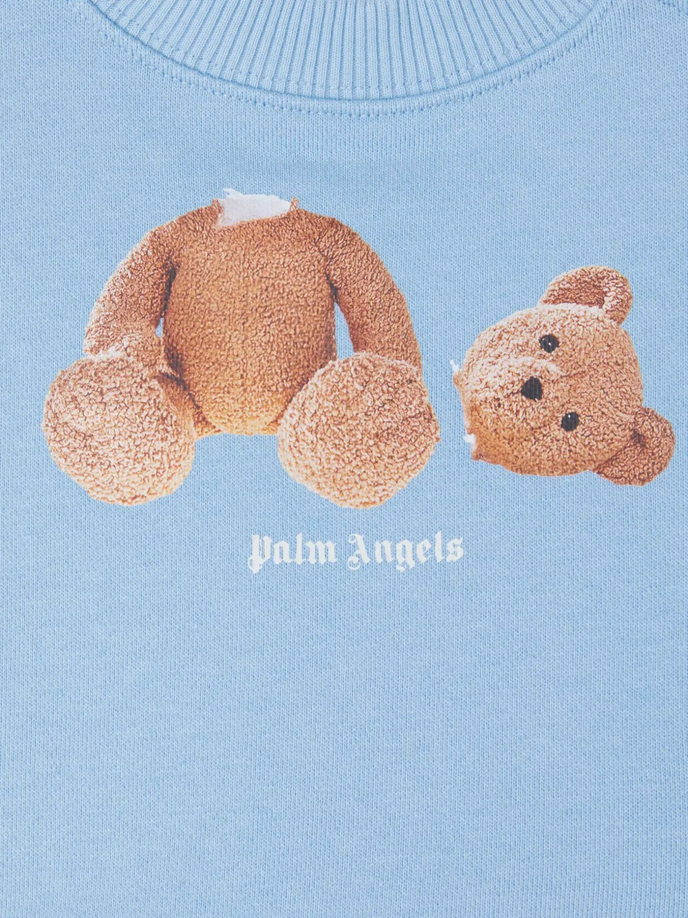 Palm Angels Bear-print Sweatshirt In 蓝色