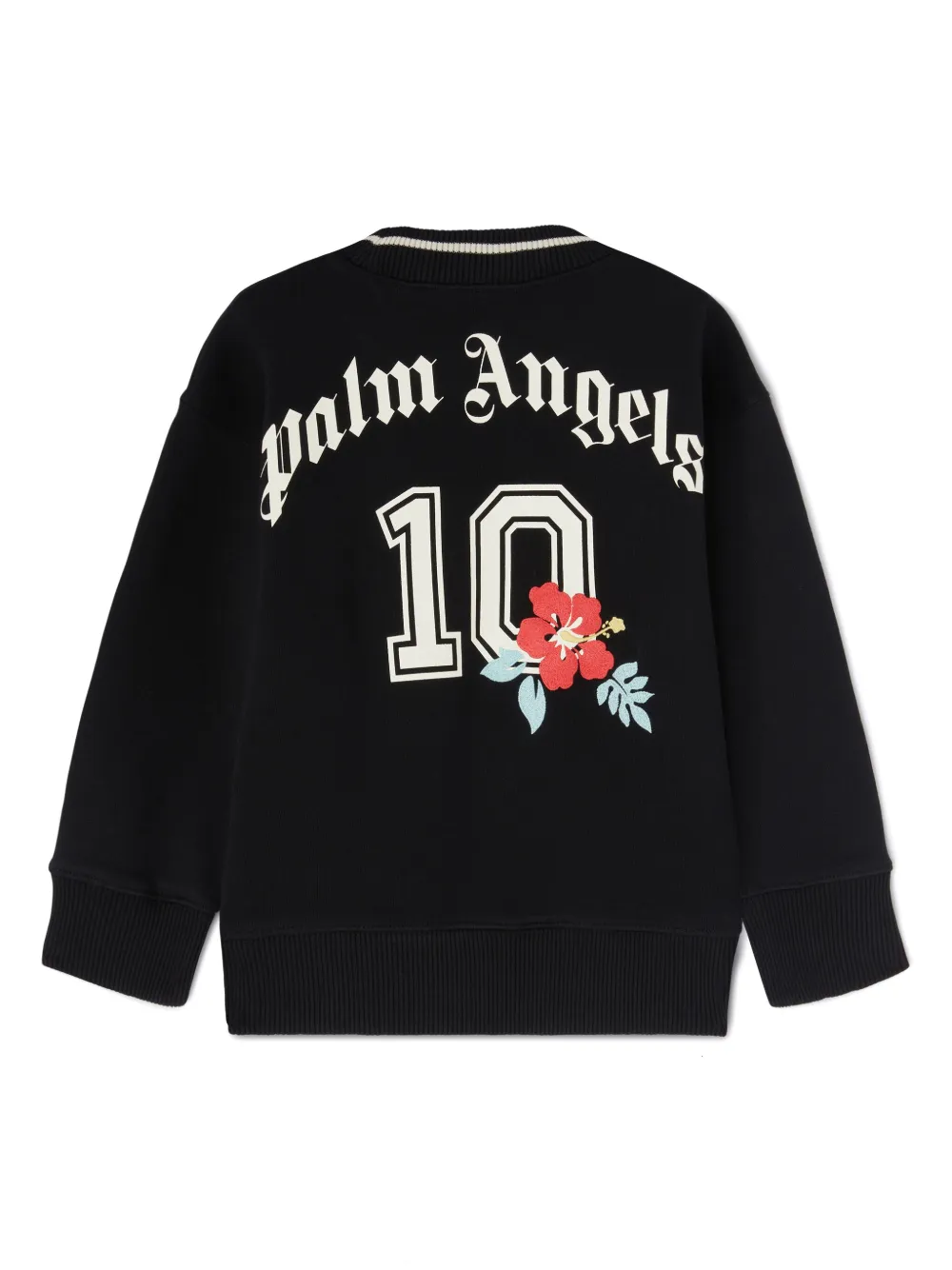 Palm Angels Kids سويتر منسوج بأبليكة شعار شجرة نخيل | منسوجات | Image 2