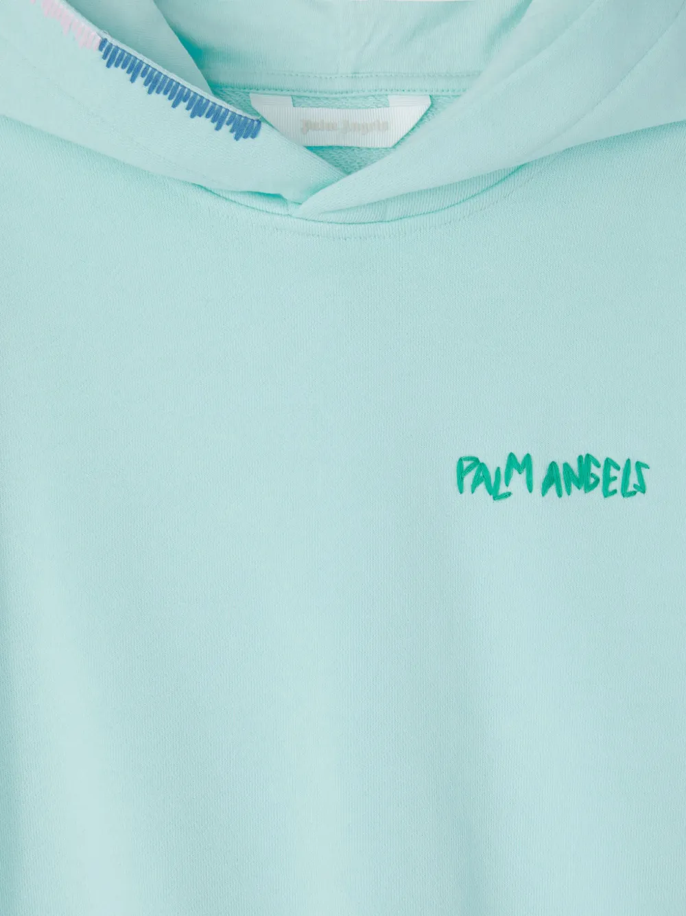 Palm Angels Kids Hoodie met geborduurd logo Blauw