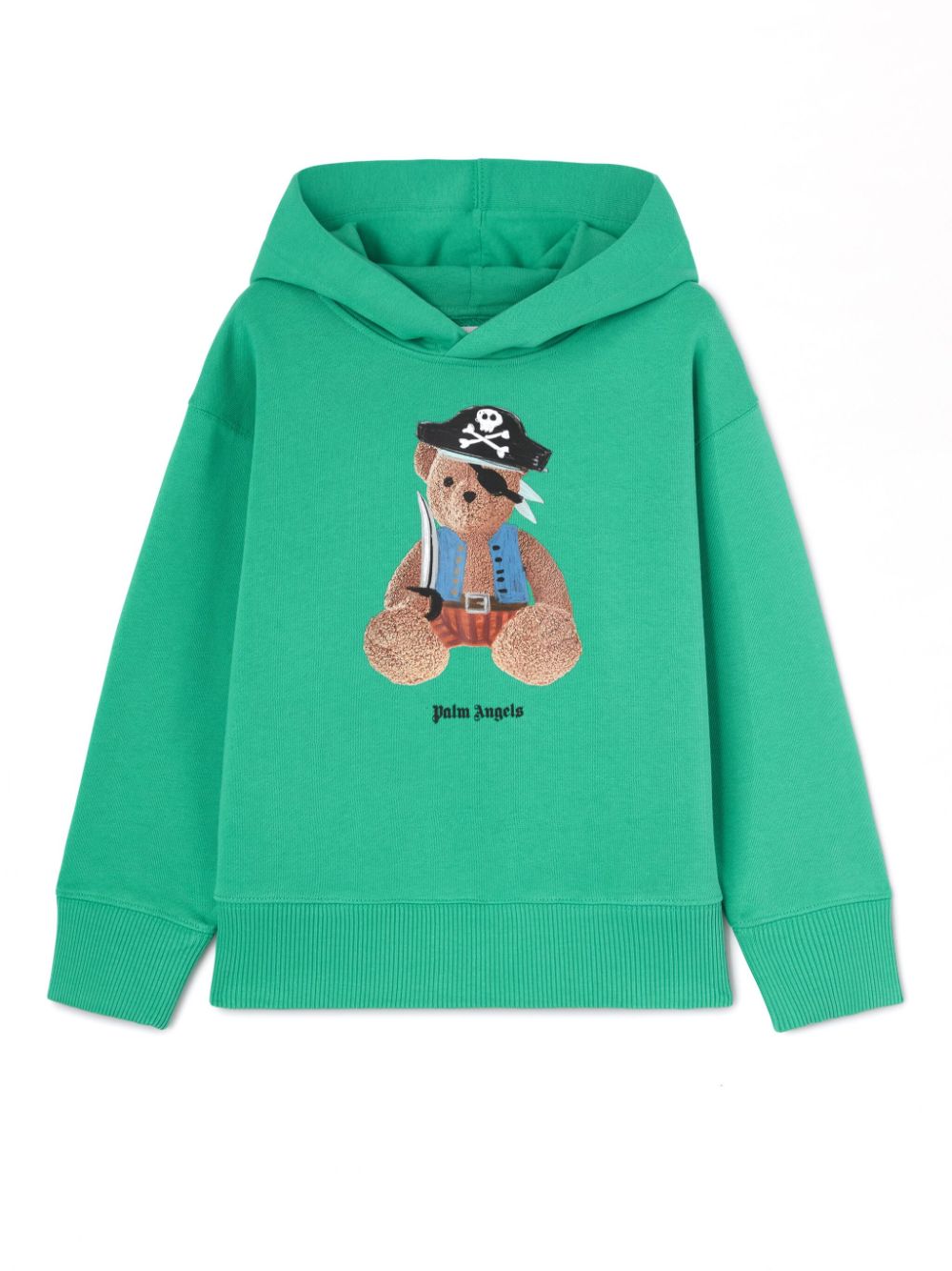 Palm Angels Kids Hoodie met grafische beerprint Groen