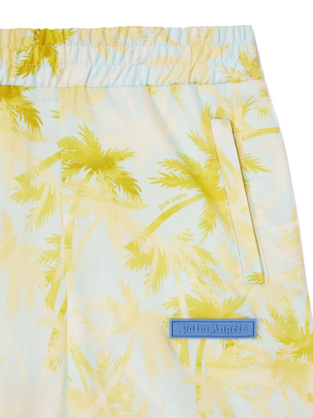 Palm Angels Kids Zwembroek met palmboomprint Blauw