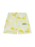 Palm Angels Kids palm tree-print swim shorts - Blue