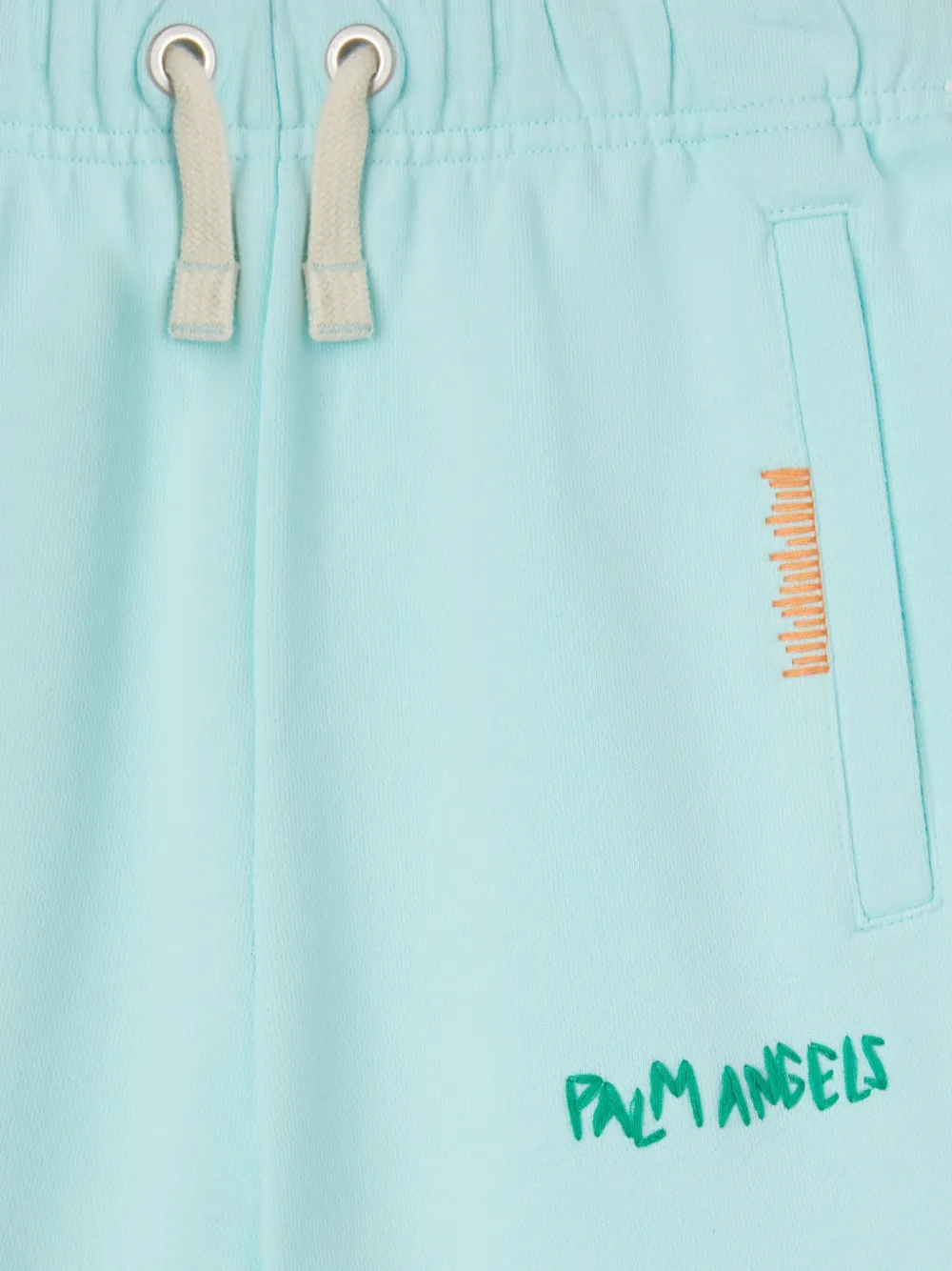 Palm Angels Kids Shorts met geborduurd logo Blauw