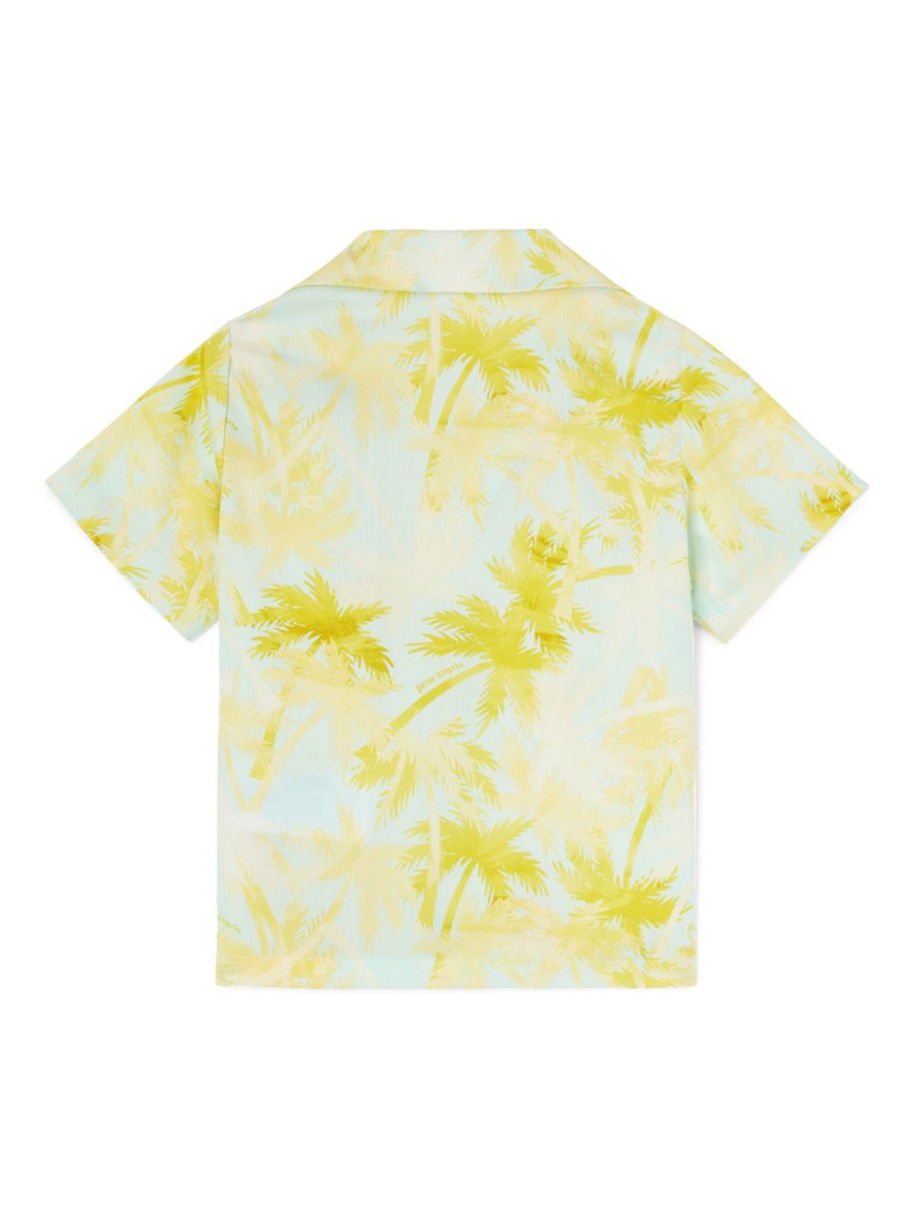 Palm Angels Kids palm-print shirt - Blue