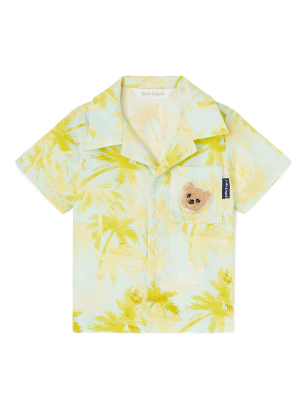 Palm Angels Kids Shirt met palmprint Blauw