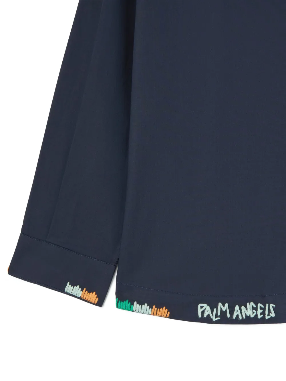 Palm Angels Kids Shirt met geborduurd logo Blauw