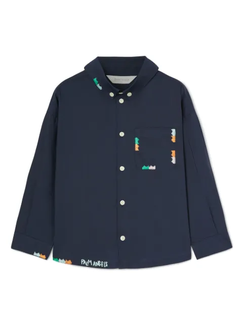 Palm Angels Kids logo-embroidered shirt 