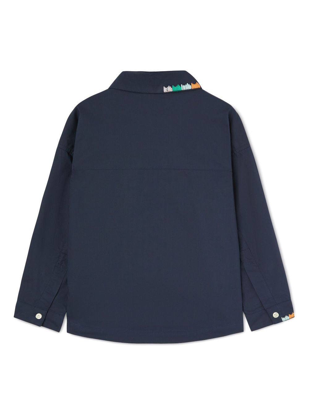 Palm Angels Kids logo-embroidered shirt - Blue