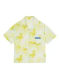 Palm Angels Kids palm graphic-print shirt - Blue