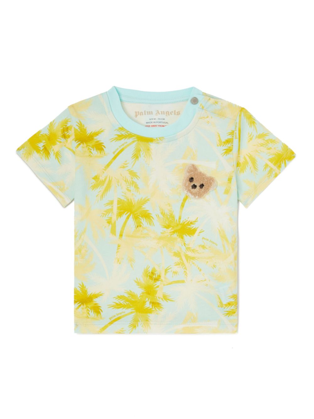 Palm Angels Kids T-shirt met palmprint Blauw