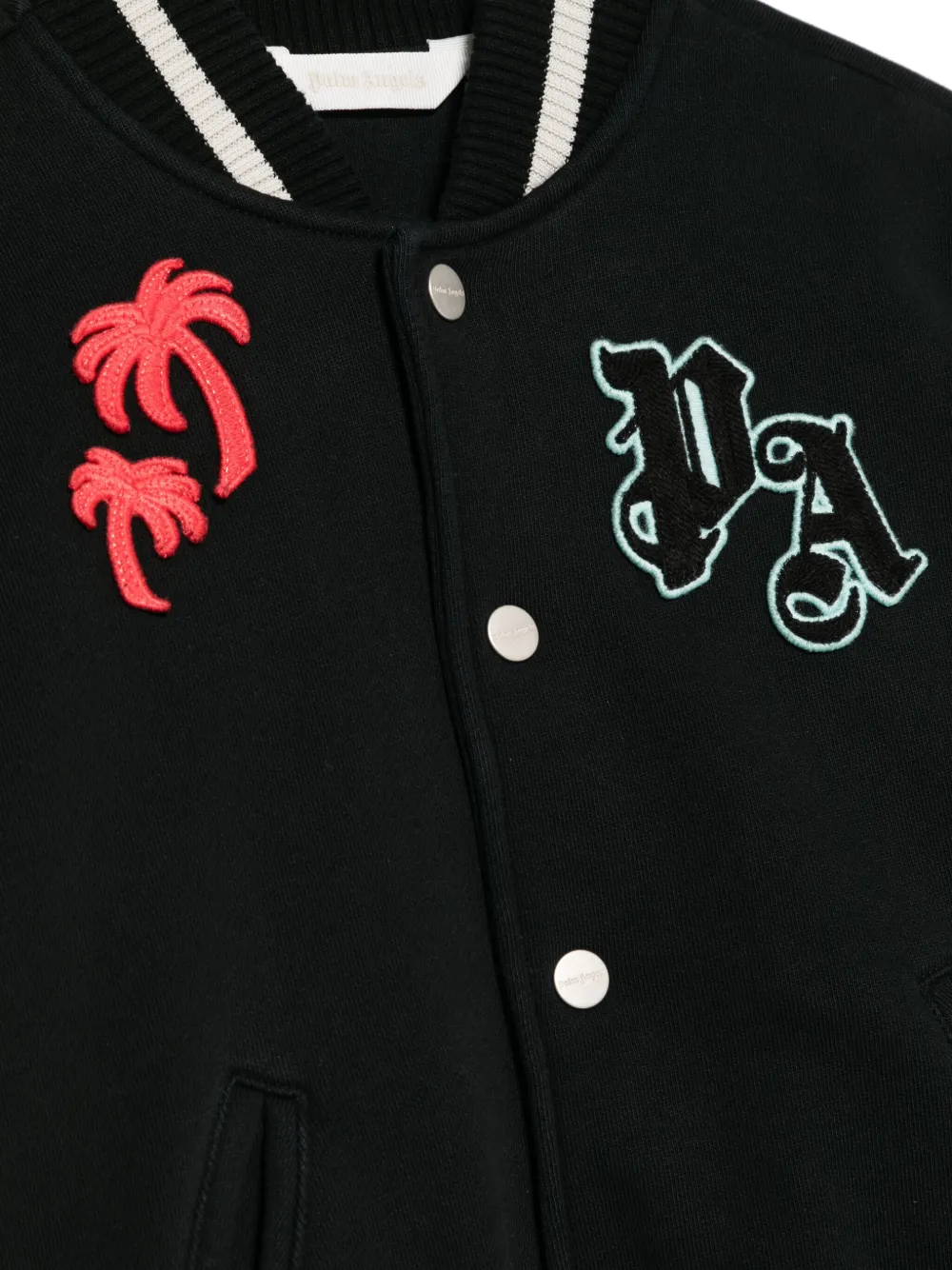 Palm Angels Kids Bomberjack met logoprint Zwart