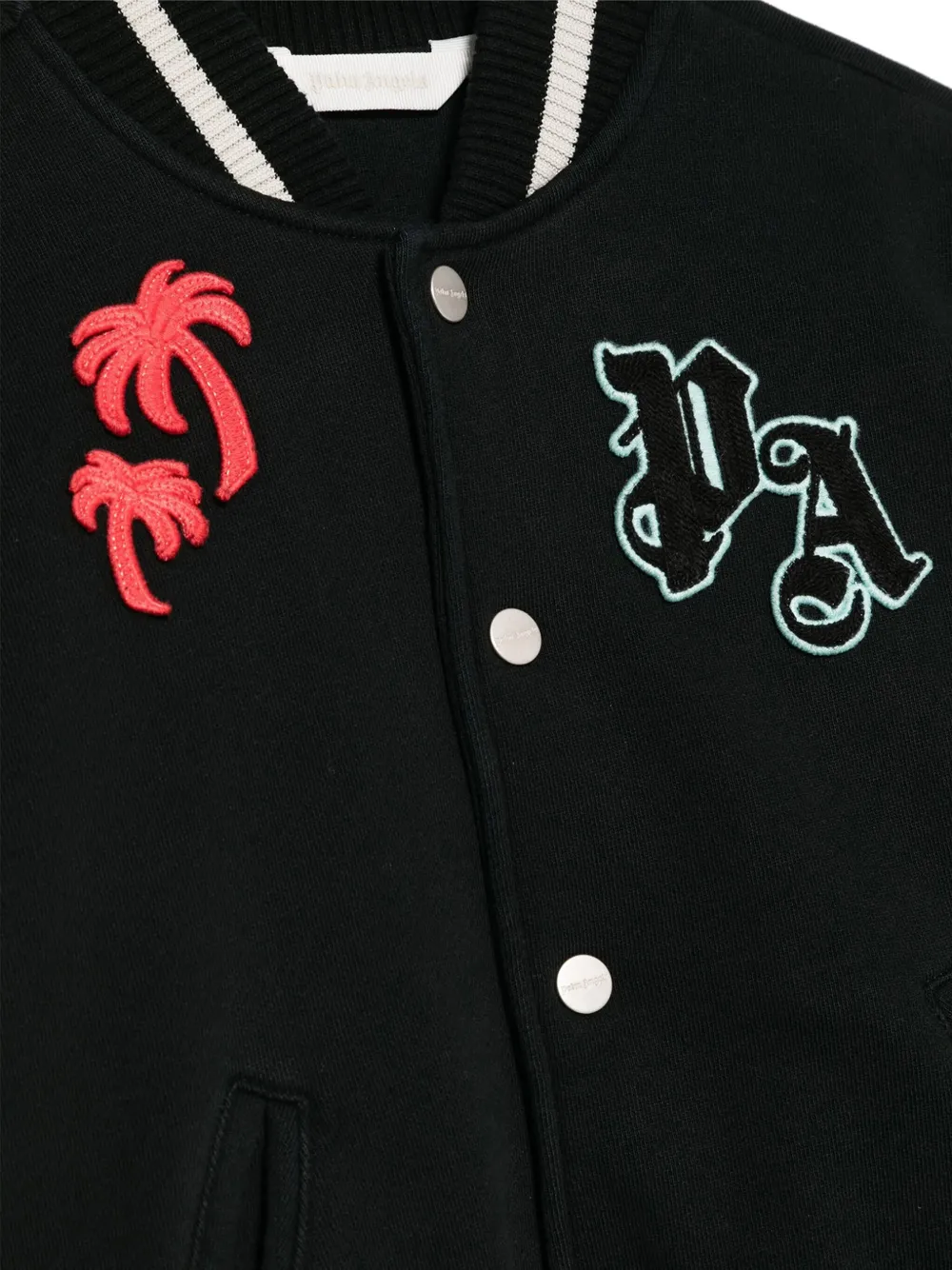 Palm Angels Kids Bomberjack met logoprint Zwart