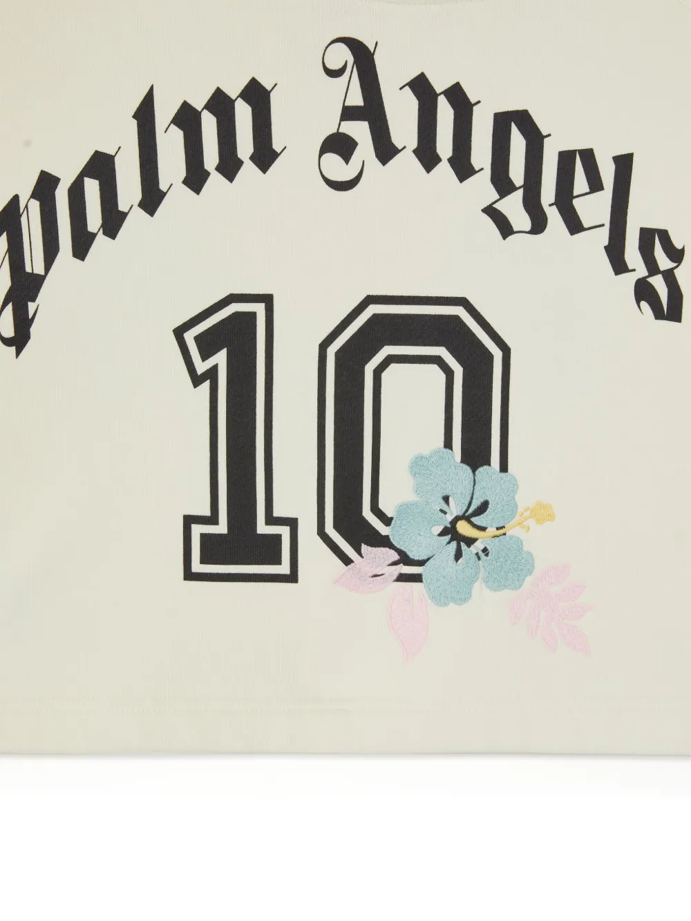 Palm Angels Kids Hoodie met print Beige
