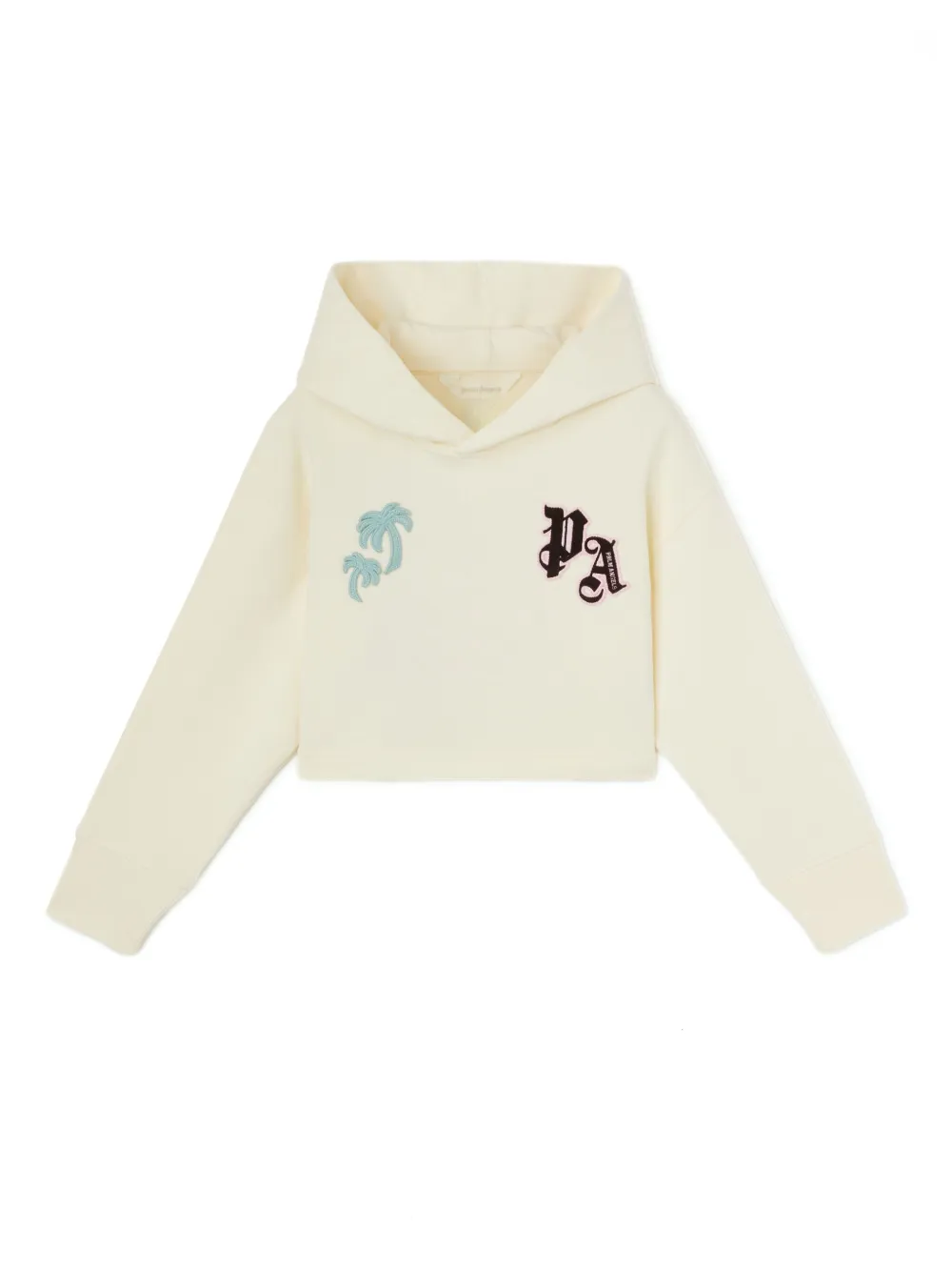 Palm Angels Kids Hoodie met print Beige