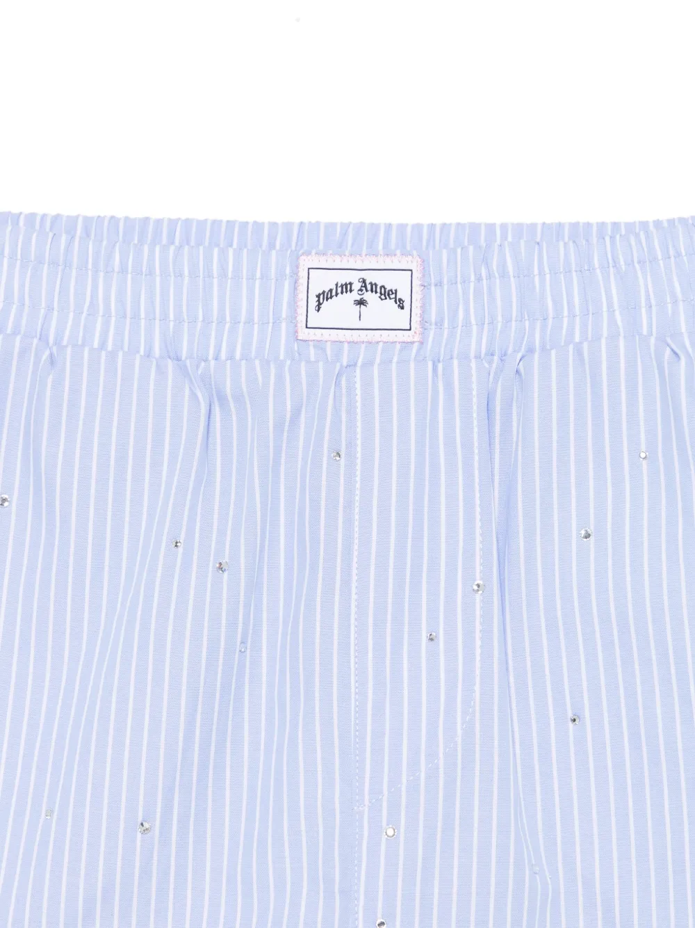 Palm Angels Kids Mini-rok met stras Blauw