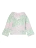 Palm Angels Kids printed tie-dye sweater - Pink