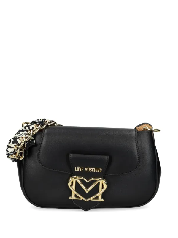 Black moschino shoulder bag sale