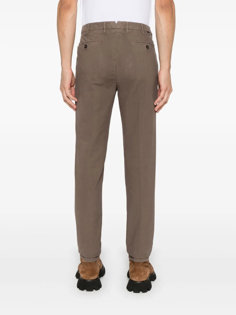 Incotex Broek met toelopende pijpen Bruin