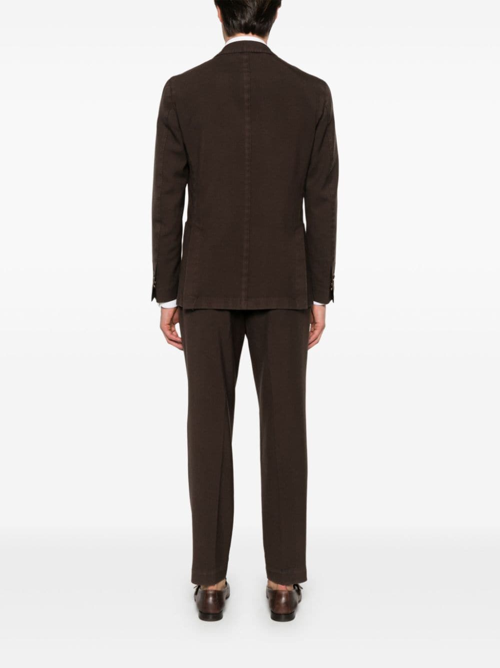 Shop Dell'oglio Wool Suit In 褐色