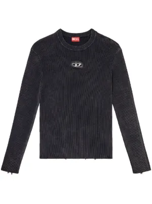 DIESEL K-LARENCE-B ニット セーター ブラック XL Diesel K-Larence-B プリント プルオーバー | ブラック | FARFETCH JP