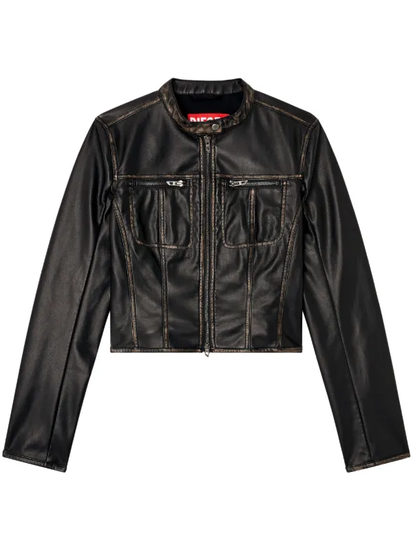 Diesel G-Lobe Biker Jacket | Black | FARFETCH