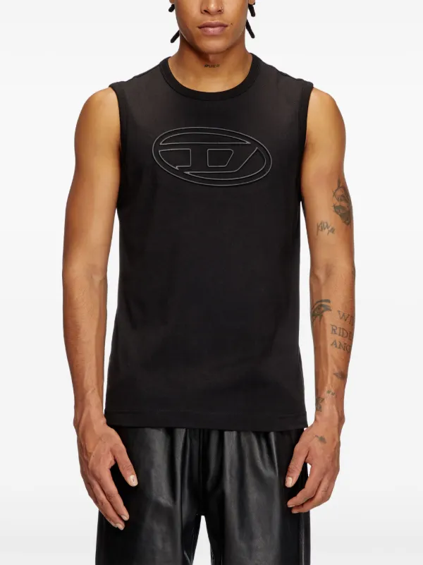 DIESEL｜SLEEVELESS (T-BISCO BIGOVAL TOP (A16698 0NJBM 9X Diesel Bisco-Bigoval Tank Top | Black | FARFETCH