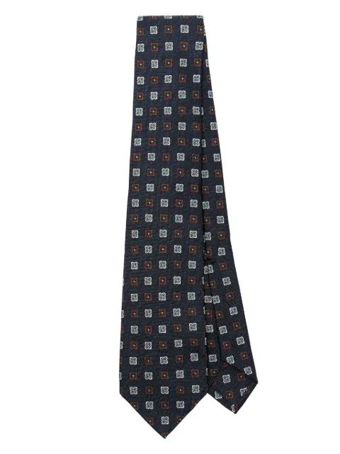 Barba floral-embroidery tie