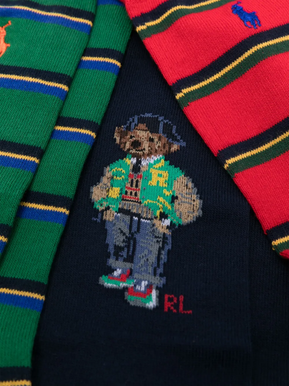 Polo Ralph Lauren mid-calf socks (pack of three) - Blauw