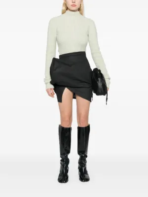 大人気! RICK OWENS ドレープ付き アシンメトリー ミニスカート 23844509_54605906_1000.jpg