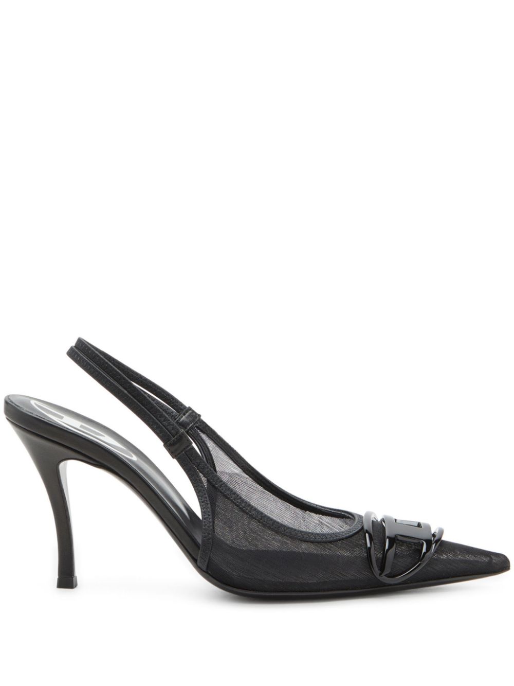 Diesel 90 mm D-Venus slingback pumps Zwart