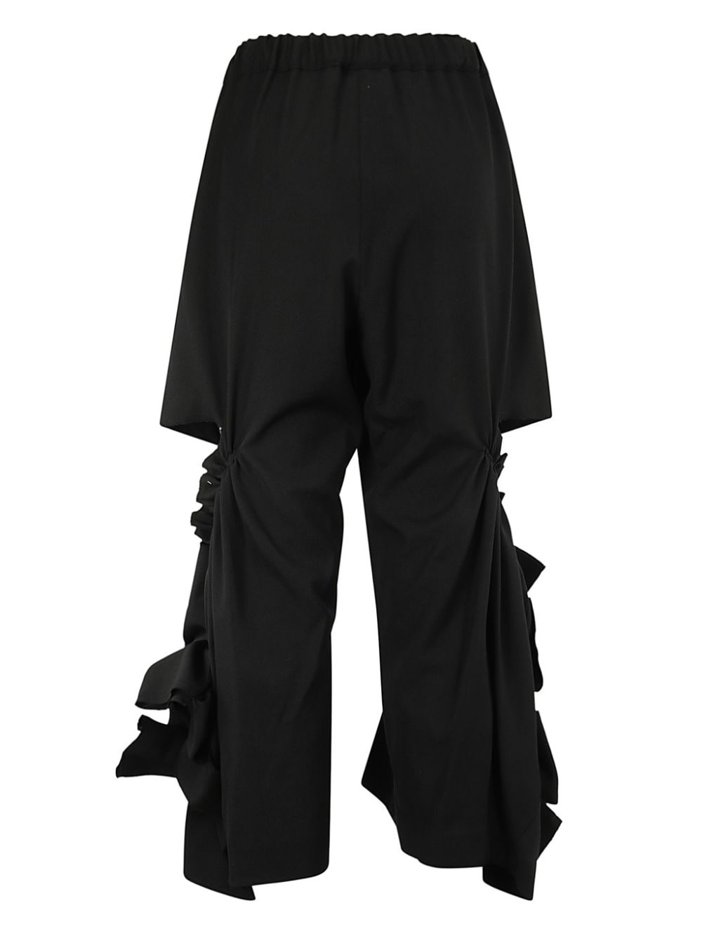 Shop Comme Des Garçons Distressed Trousers In Black