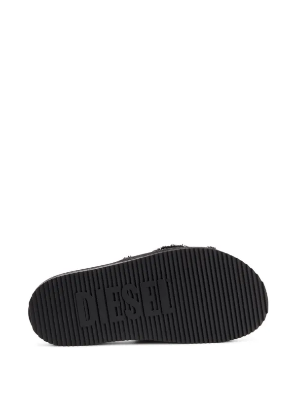 Diesel SA Oval D サンダル | ブラック | FARFETCH JP