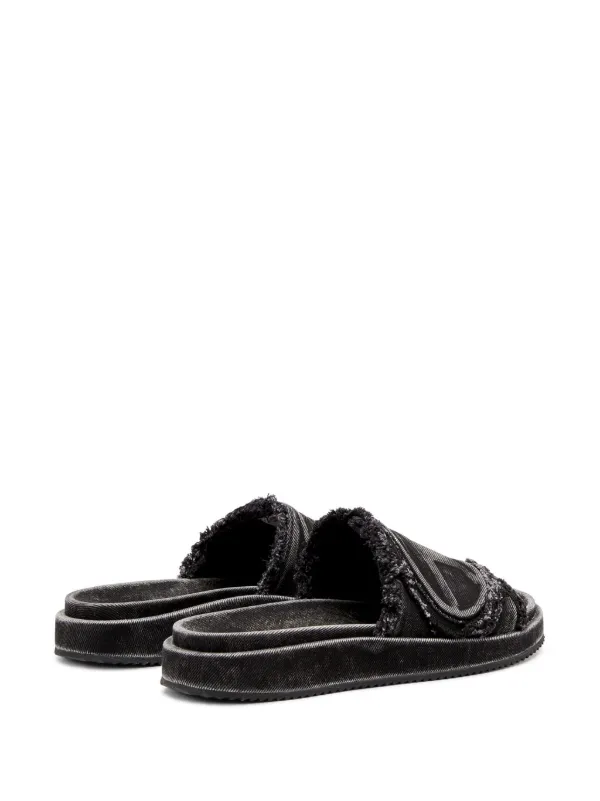 Diesel SA Oval-D Slides | Black | FARFETCH