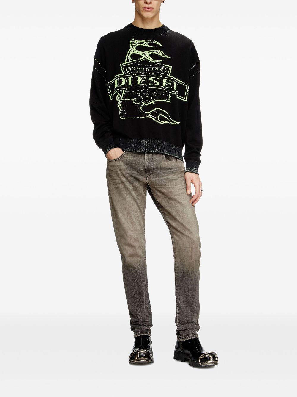 Diesel K-Belez sweatshirt - Zwart