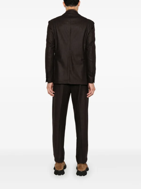 Lardini ストライプ スーツ | ブラウン | FARFETCH JP